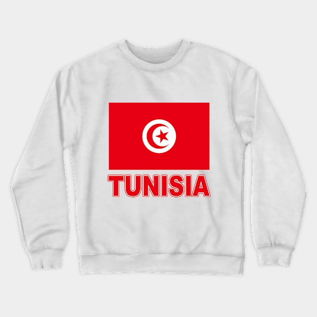 The Pride of Tunisia - Tunisian National Flag Design Crewneck Sweatshirt by Naves